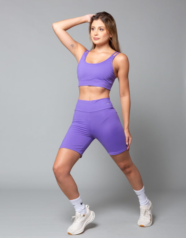 Conjunto Com Top Aran Em Poliamida Feminino